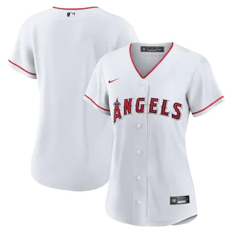 womens nike white los angeles angels home blank replica jer